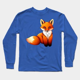 Cute Fox transparent background Long Sleeve T-Shirt